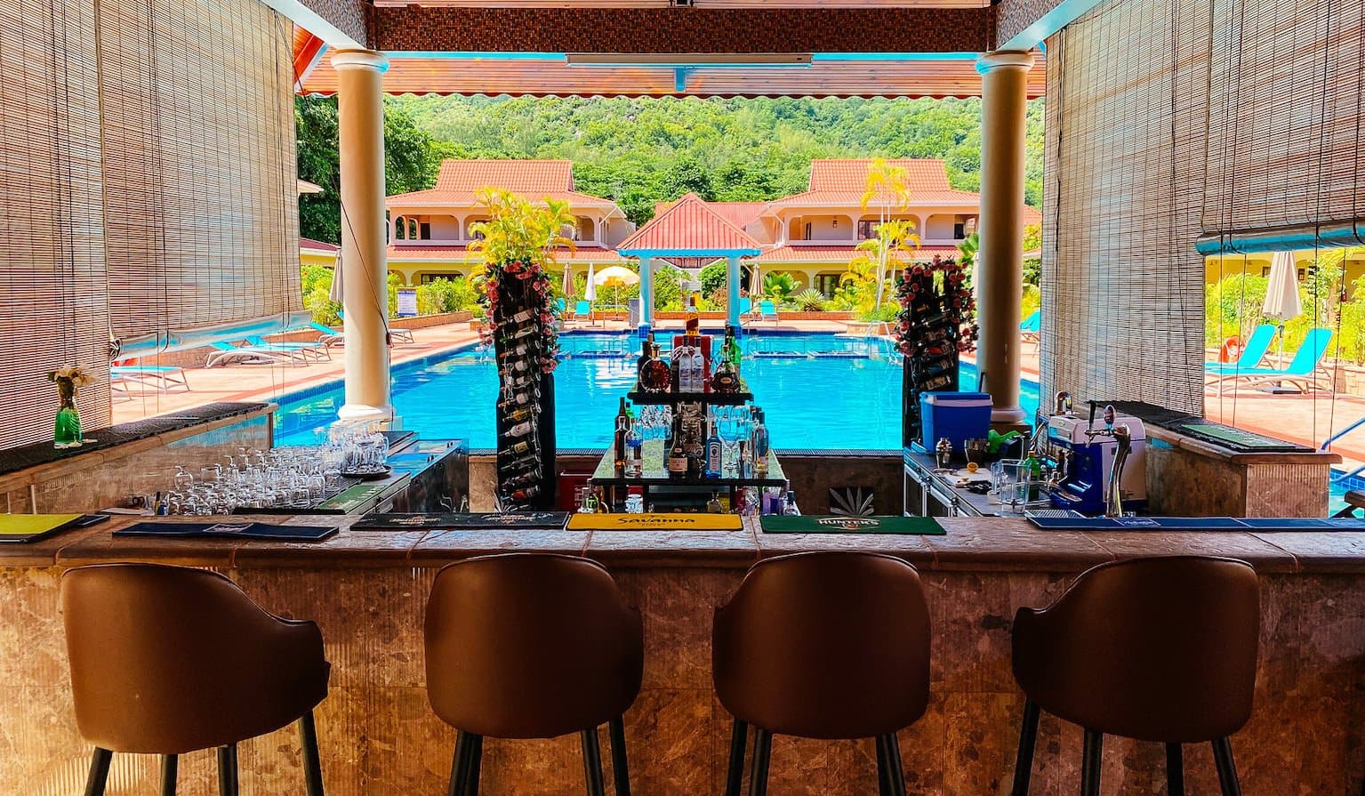 Pool open by nine.
